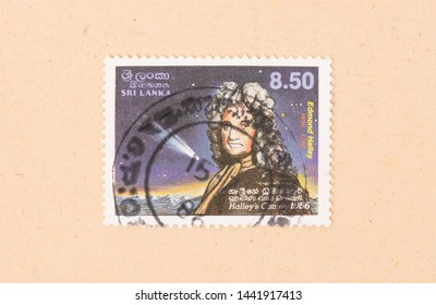 SRI LANKA - CIRCA 1980: A Stamp Printed In Sri Lanka Shows Halley's Comet, Circa 1980