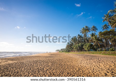 Sri Lanka. Kalutara - August 19, 2015. The Coast Of The Indian Ocean. The beach.
