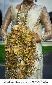 Sri Lankan Bride With A Wedding Bouquet