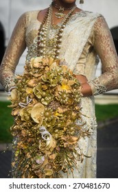 Sri Lankan Bride With A Wedding Bouquet