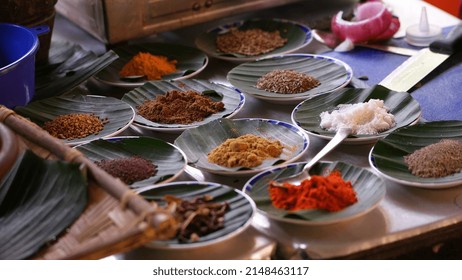 Sri Lankan Cuisine With Various Spices And Cooking