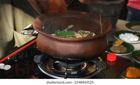 Sri Lankan Cuisine With Various Spices And Cooking