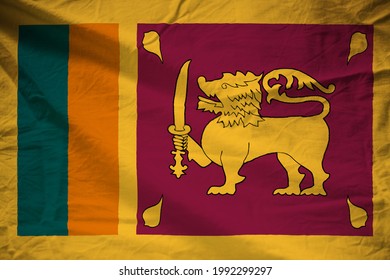 Sri Lankan Flag Printed On Fabric