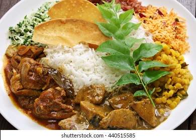 Sri Lankan Rice And Curry Dish