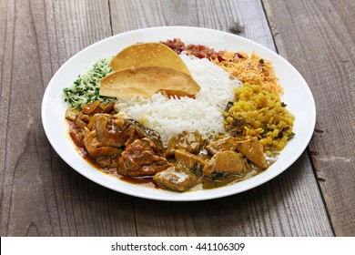 Sri Lankan Rice And Curry Dish