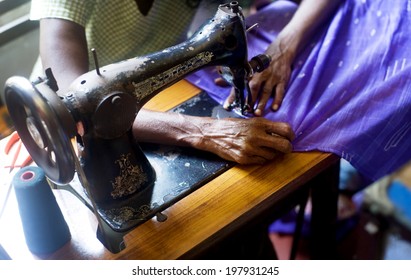 Sri Lankan Tailor Making New Clothes