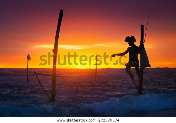 Sri Lanka\'s Stilt Fisherman. Fishing on stilt\
is very common in many Asian countries, but most of all - in Sri\
Lanka, in the Ahangama village.\
