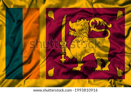 srilanka national  flag  freedom cloth effect 