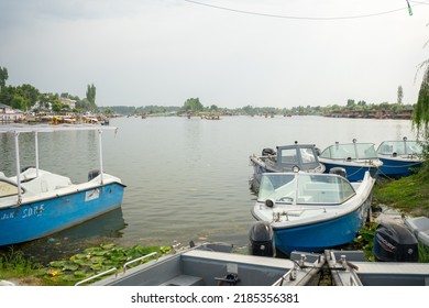 Srinagar, Jammu and Kashmir, India - June 10 2022: Lake in kashmir, India one of the most famous tourist place.