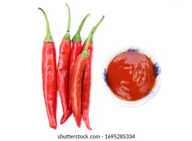 Sriracha Sauce Isolated On White Background