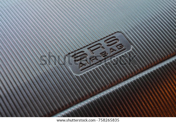 SRS (Supplemental Restraint System) air bag symbol in\
the car