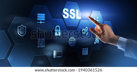 SSL Secure Sockets Layer concept. Cryptographic protocols provide secured communications