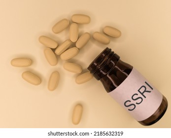 SSRI (Selective serotonin reuptake inhibitors) class of drugs medication used as antidepressants for major depresive disorder, anxiety disorders and other psychological conditions like panic attack