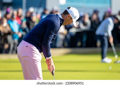 St Andrews, Scotland 1st October 2022. Billy Horschel On The Practice Greeen Ahead Of The Third Round Of The Alfred Dunhill Links Championship.
