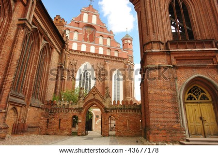 St. Ann and St. Bernardin churches in Vilnius, Lithuania