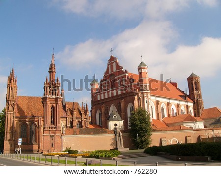 St. Ann and St. Bernardin churches in Vilnius, Lithuania