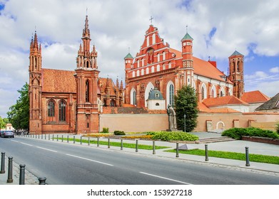 St Anne's church in Vilnius, Lithuania. UNESCO world heritage site. 15-th century