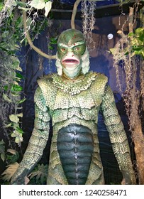 St. Augustine, Florida / USA - July 2, 2016. Creature From The Black Lagoon Wax Figure At Potter's Wax Museum.