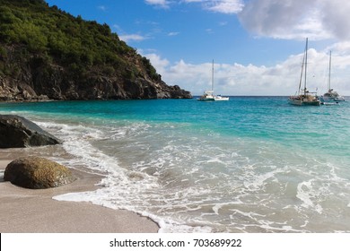  St. Barts, Shell Beach, French Island In Caribbean Sea