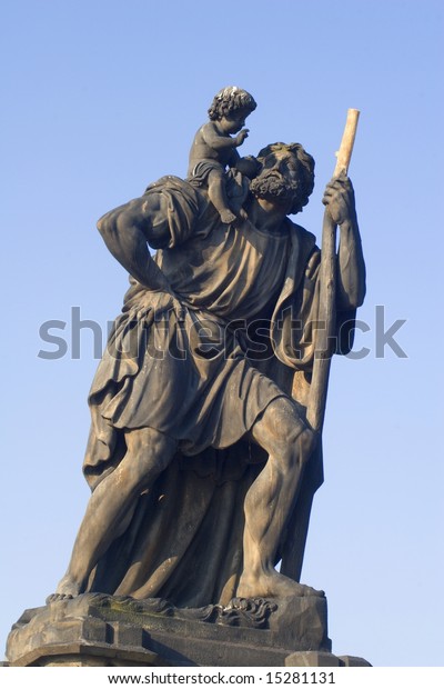 St Christopher Prague Charles Bridge Stock Photo 15281131 | Shutterstock