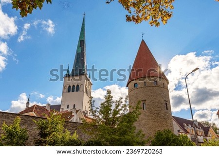St. Olaf’s church and tower of old Tallinn, Estonia