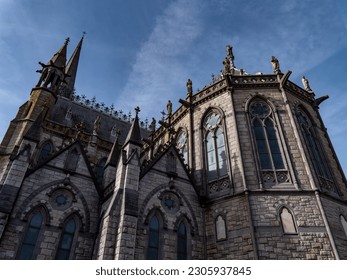 The St. Colman's Cathedral in Cobh, Ireland. Religious European architecture.