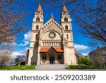 St. Francis of Assisi Church in early springtime. St. Francis of Assisi Church is a Basilica-style Catholic church in Vienna, Austria.