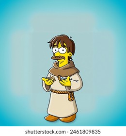 St. Francis of Assisi if he was a character from Los simpson