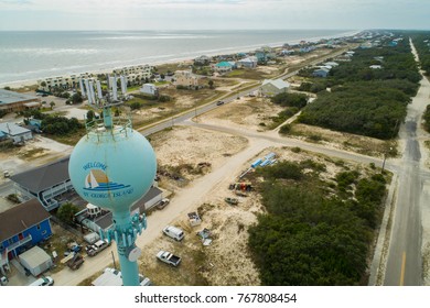 ST. GEORGE, FL, USA - NOVEMBER 13, 2017: Aerial Image Of The St George Island Water Tower