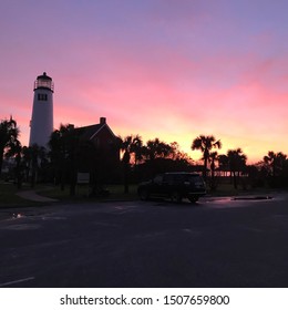 St George Island Florida Lighthouse At Sunrise