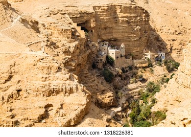 
St. George's Monastery in Wadi Qelt in the Judaean Desert Near Jericho, Israel. 13-09-2015