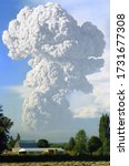 St Helens Eruption (1980) - This poodle shaped plume of ash from the mountain was several days after the main eruption. Taken from Battle Ground, Wa some 30+ miles South. 