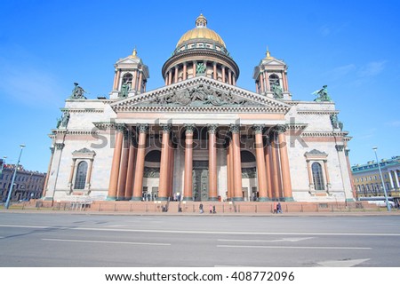 St. Isaac cathedral in St. Petersburg, Russia. 
