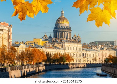 St. Isaac's cathedral and Moyka river in autumn, Saint Petersburg, Russia - Powered by Shutterstock