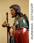 St. James the Apostle church. James the Great. Statue.  Italy. 