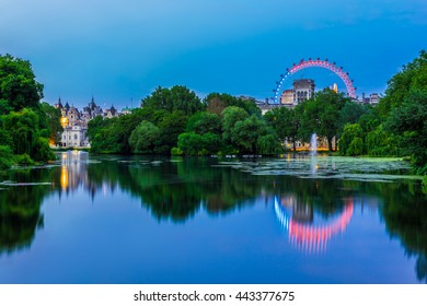 St. James Park In London At Night