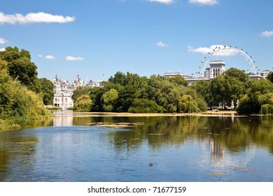 St James park is the oldest Royal park in Westminster, central London in England