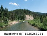 St. Joe River near Red Ives Ranger Station in the Saint Joe National Forest in Idaho, USA