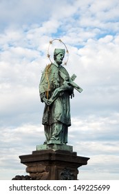 St. John Of Nepomuk (Ian Nepomuk) On Charles Bridge, Prague, Czech Republic