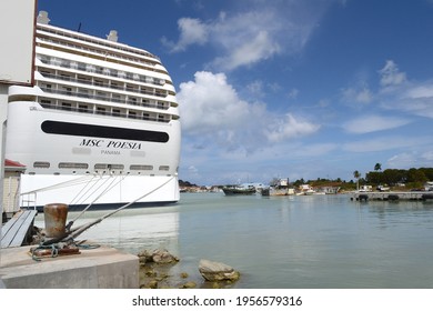 ST. JOHNS, ANTIGUA - 21 MAR 2012: MSC Poesia Tied Up At Dock