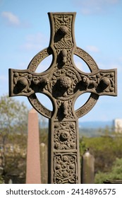 St John's Cross on the Glasgow Necropolis, Scotland 