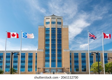 St. John's, Newfoundland, Canada-October 2021: St. John's Provincial Confederation Building, House Of Assembly, Where Government Of Newfoundland And Labrador Politicians Meet To Deliver Services.