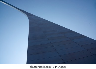 St Louis Arch From Base To Upper Curve.