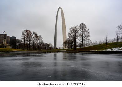 St. Louis Gateway Arch In Winter