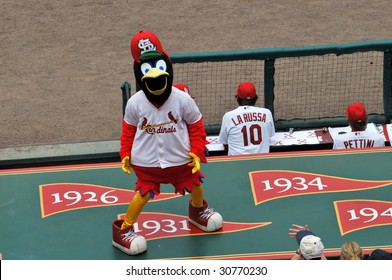 ST LOUIS - MAY 23: Fredbird, The Official Mascot Of The Saint Louis Cardinals At Busch Stadium In St. Louis, MO On May 23, 2009