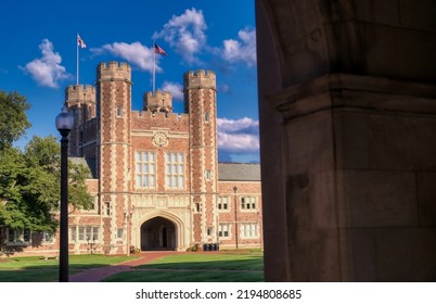 St. Louis, Missouri - 08.22.2022 - Brookings Hall On The Danforth Campus Of Washington University In St. Louis.