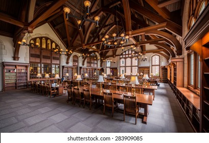 ST. LOUIS, MISSOURI - MAY 28: Law Library On The Campus Of Washington University On May 28, 2015 In St. Louis, Missouri