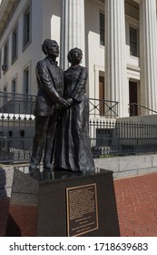 St. Louis, MO, USA, 2019-07-18: Dred And Harriet Scott Statue