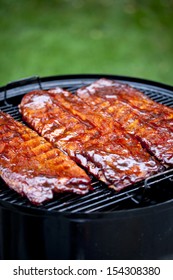 St Louis Style BBQ Ribs Glazed In Sauce