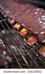 St Louis Style BBQ Ribs Glazed In Sauce